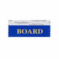 Board Blue Award Ribbon w/ Gold Foil Imprint (4"x1 5/8")